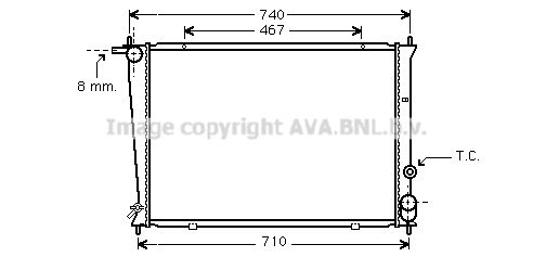 AVA QUALITY COOLING Радиатор, охлаждение двигателя HYA2049